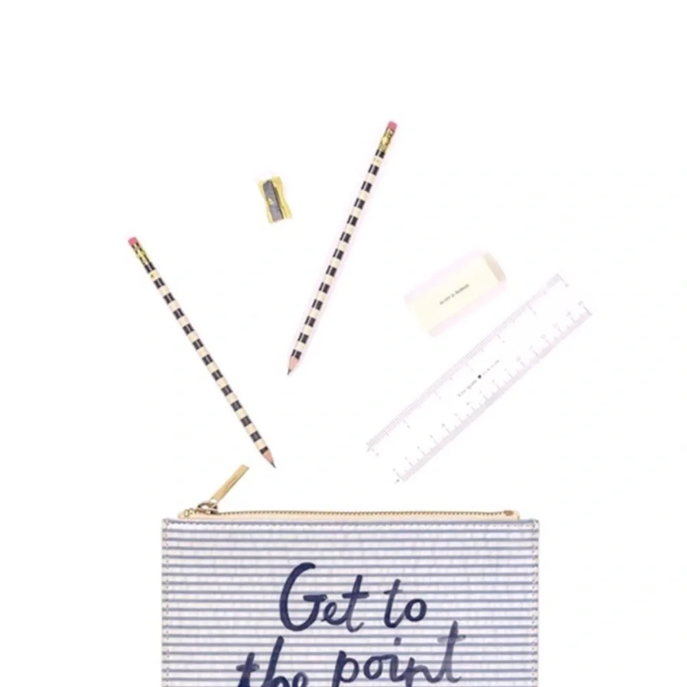 Kate Spade Striped Zipper Pouch